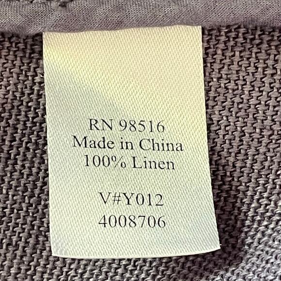 Coldwater Creek Purple 100% Linen Fill Zip Hooded Jacket Size XL Fall Casual - Picture 6 of 9